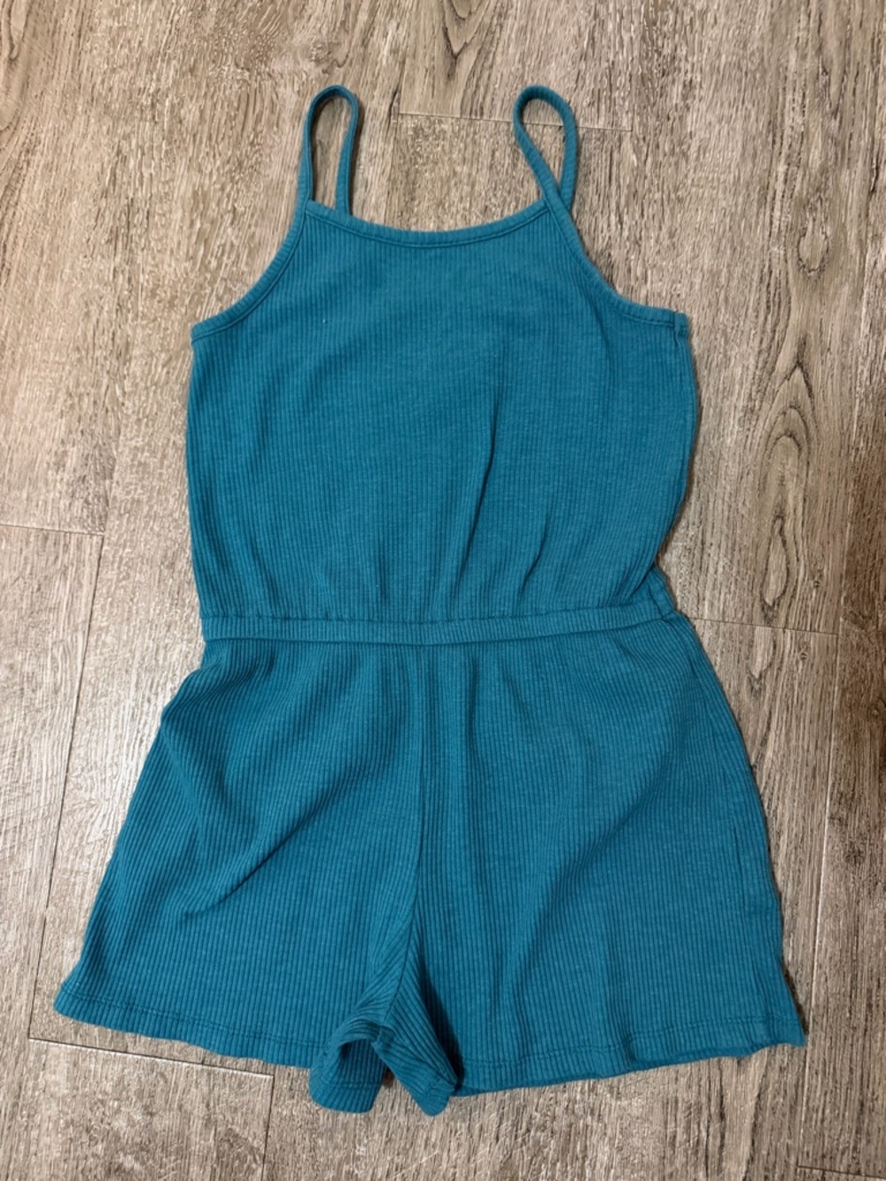 Old Navy Teal Ribbed Girls Romper